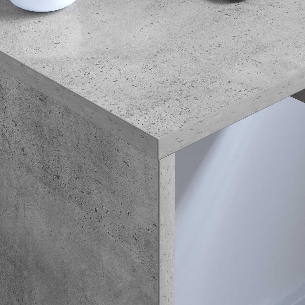 Wall Mounted Desk Concrete Grey 60 x 45 x 30 cm Particleboard