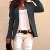 Cardigan Donna Monocolore Aperto Davanti Cappotto Formale a Maniche Lunghe