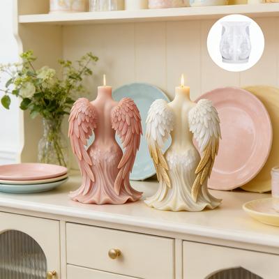3D Angel Wings Female Torso Candle Silicone Mold DIY Aromatherapy Candle Soap Resin Casting Mould Craft Supplies