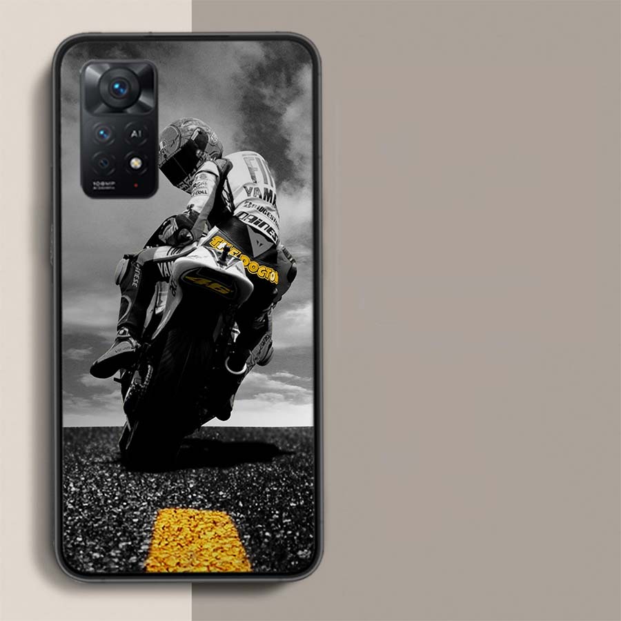 

Moto Cross Motorcycle Sports Phone Case For Xiaomi Redmi Note 12 Pro Plus 5G 12S 11 11E 11T Pro 10 9 8 7 11S 10S 4G 9T 8T 9S Cap Redmi Note 11(11S)4G