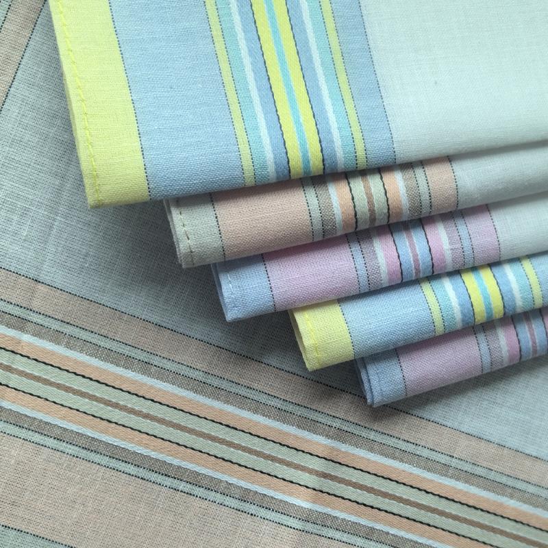 3Pcs Cotton Wedding Party Gift Women Square Color Plaid 29*29cm Hand Towels Sweat-absorbing Checkered Printed Handkerchiefs