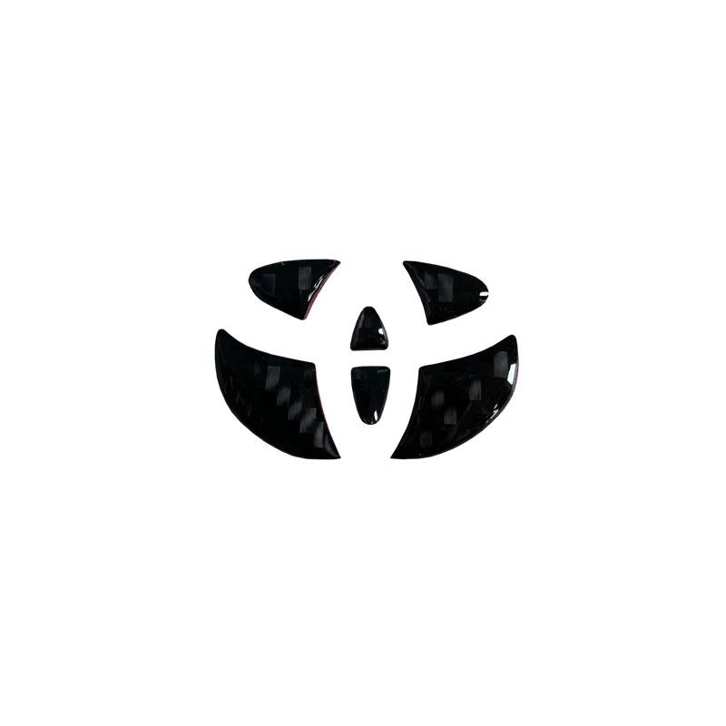 

1 шт., наклейка с логотипом rAuto из углеродного волокна, эмблема на руль автомобиля, наклейка для Toyota Corolla Camry Yaris, автомобильные аксессуары чёрный