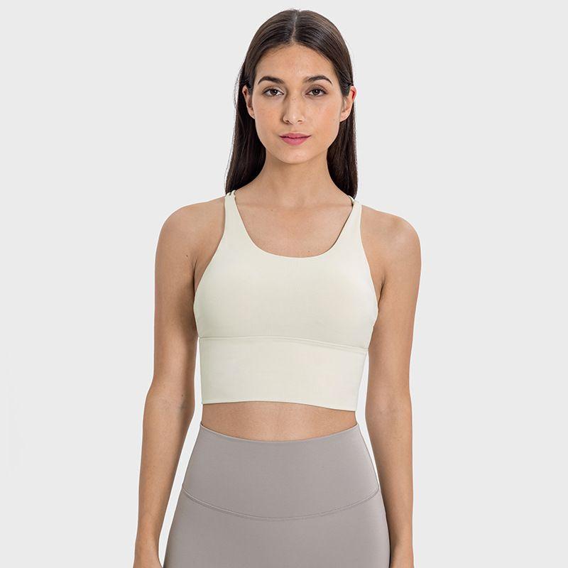 Lu Same Sports Bra for Women 2025 New Outdoor Removable Bubble Wrap Running Fitness Beauty Back Yoga Vest