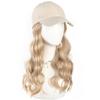 All-in-One Design Long Wavy Curly Hair Adjustable Baseball Cap Hair Extension  Daily Use