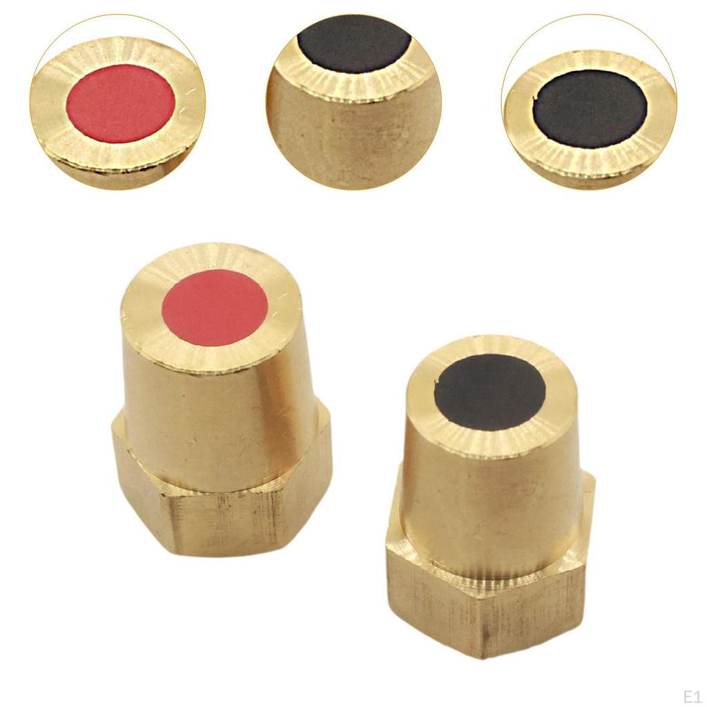 2Pcs M8 Battery Terminal Binding Post Connector Brass Wire for