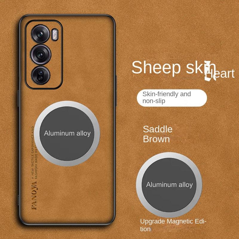 For OPPO Reno 12 Pro Case Soft PU Skin With Magnetic Protective Back Cover case For OPPO Reno12 12Pro Full Cover Phone Shell