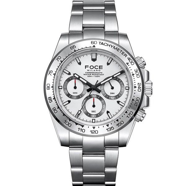 Poce Milano Men's Chronograph Metal Watch 41mm FM7608 + Tool Set,Korean popular watches