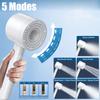 5 Modes One Key Stop Water-saving Shower Head Handheld Large Flow High-pressure Shower Nozzle with Filter Bathroom Showerhead