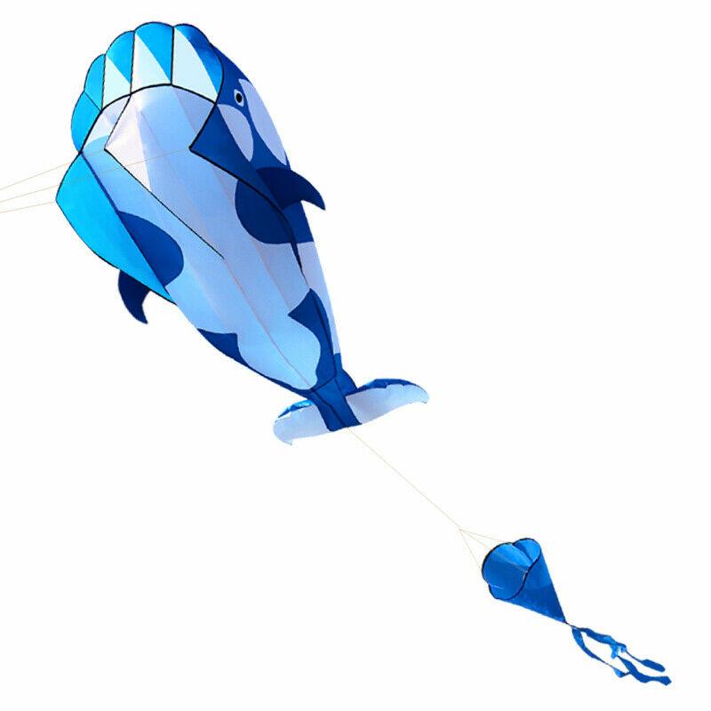 

Huge Kite 3d Frameless Soft Parafoil Whale Family Outdoor Sports Children Toy