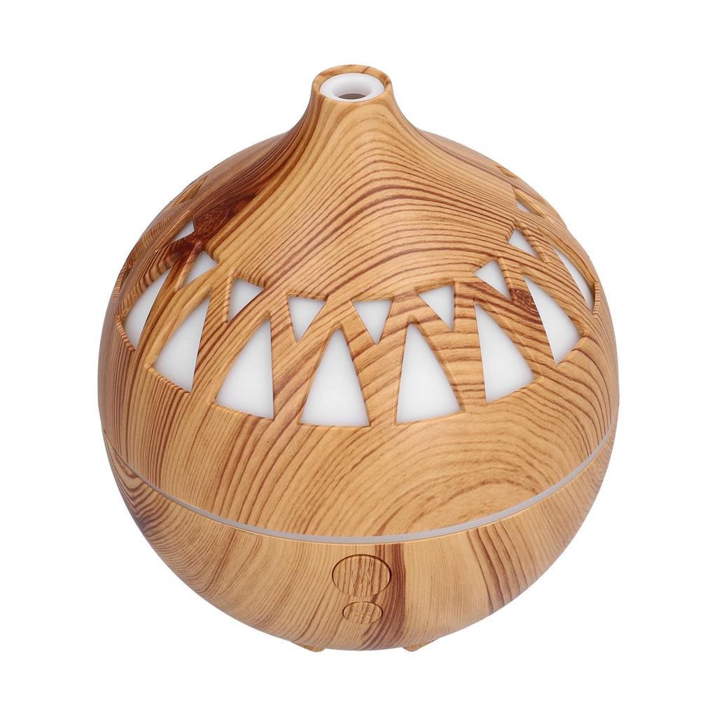 180ml Hollow Humidifier USB Powered Wood Grain Aroma Air Humidifier Night Light Humidifier