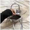 IELGY With Bow Commuter Underarm Bag Spring Summer Portable One-Shoulder Bowling Pillow Bag