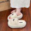 French gentle fluffy shoes for women's 2025 new autumn wear versatile temperament shoes high-end versatile slippers