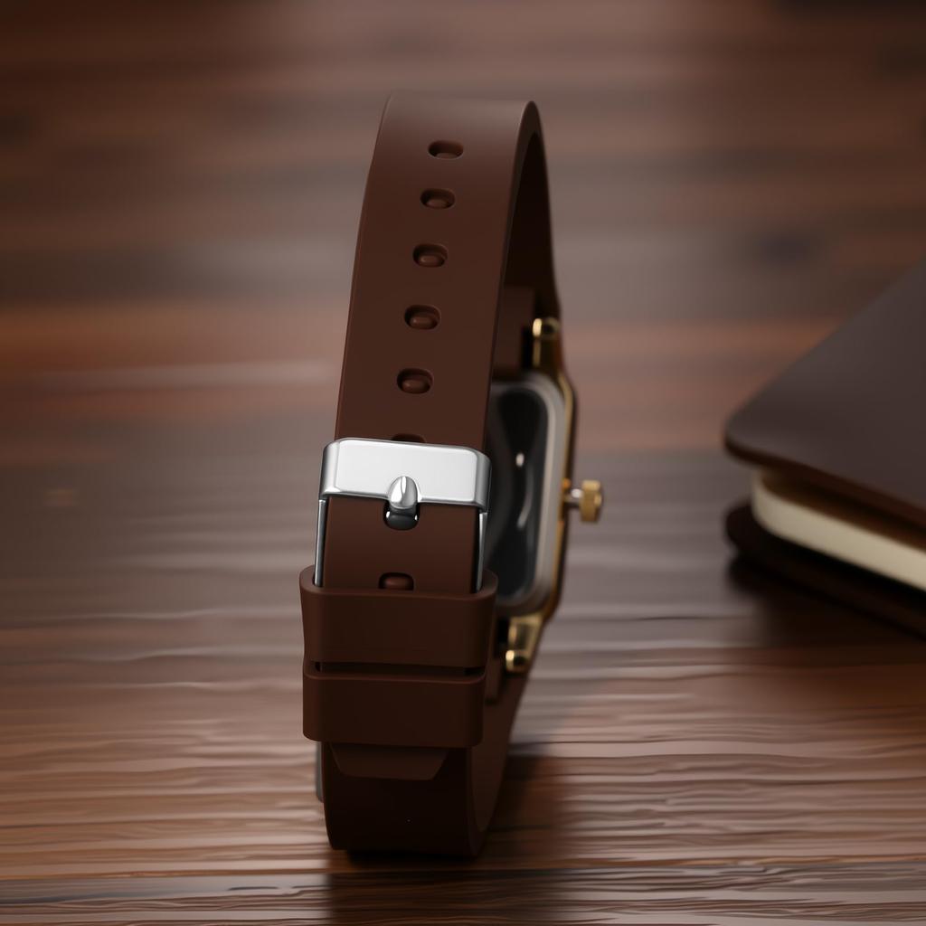Square Watch Women Waterproof Silicone Strap Analog Display Simple Fashion Quartz Casual Business Fashion Accessory - Birthday Anniversary Christmas