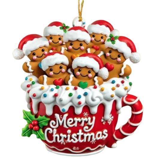 Gingerbread Man Christmas Ornament Resin Hanging Decor for Tree & Home Festive Cookie Figurine for Xmas Decorations