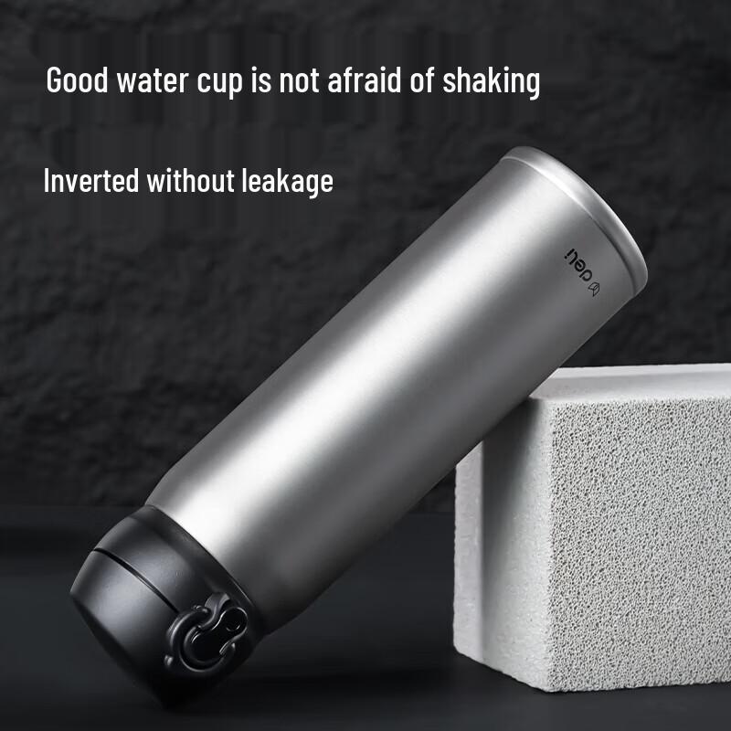 Deli 500ml 304 Stainless Steel Pop-Up Lid Thermos Mug