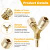 Brass Compressed Air Distributor 200 PSI Air Switch 1/4 Male Plug Nipple Compressed Air Hose Compressor 2-Way Couplings