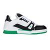 Louis Vuitton Trainer Leather Low Top Skateboard Shoes Men's Green 1ADDY3