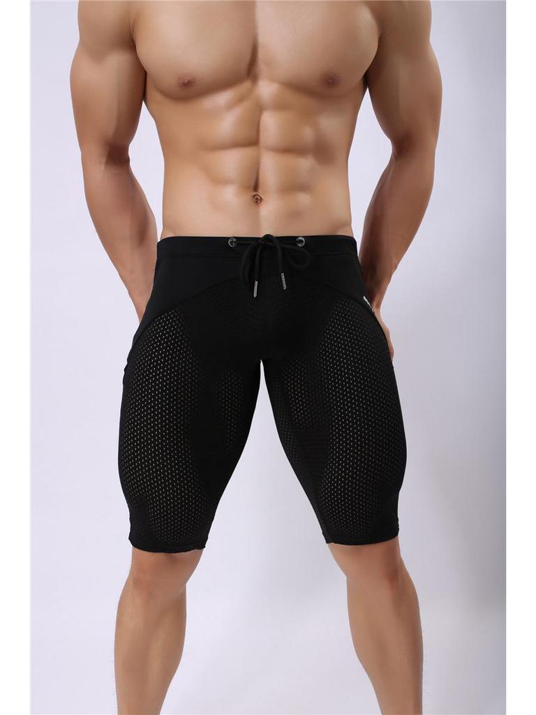 BRAVE PERSON Men's Mid-Length Sports Swim Trunks
