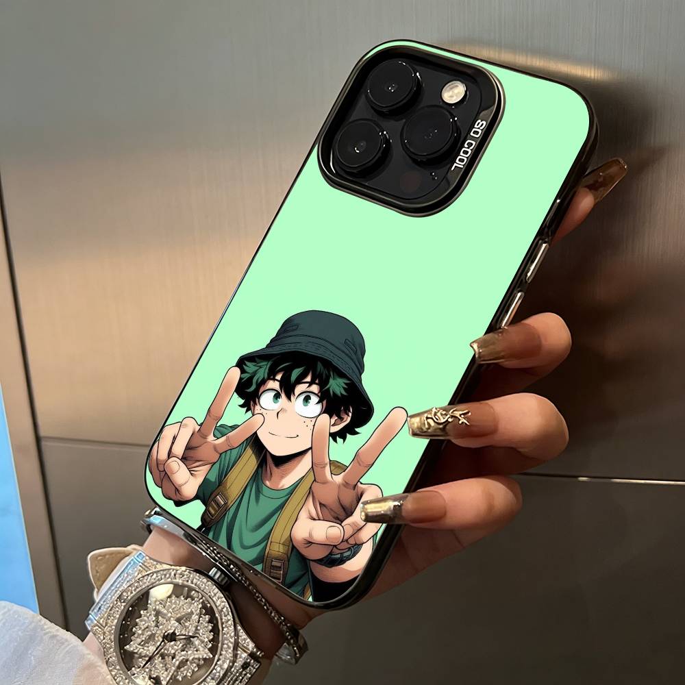 

Shonen Anime-My -H-Hero -Academia For iPhone 17 16 15 14 13 12 11 Pro Max XS 17 Air Silicone Colored Silver Bumper Cover iPhone16Pro