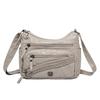 New Women's Shoulder Bag Soft Leather Texture Multi-compartment Large Capacity Fashionable Simple Old Messenger Bag