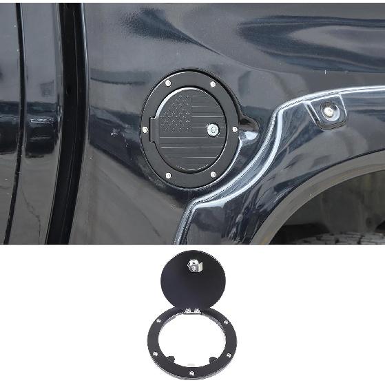 LLKUANG Gas Fuel Tank Cap Protector Cover Compatible with Toyota Tundra 2007-2021,Fuel Tank Door Cover Car Oil Gas Cap Door Cover Trim Decorative