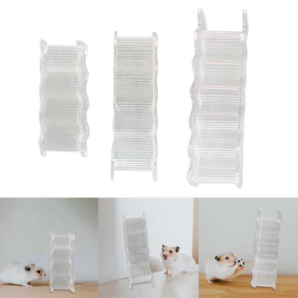 Hamster Climbing Toy Cage Accessories Acrylic Ladder Bridge for Mice Gerbils