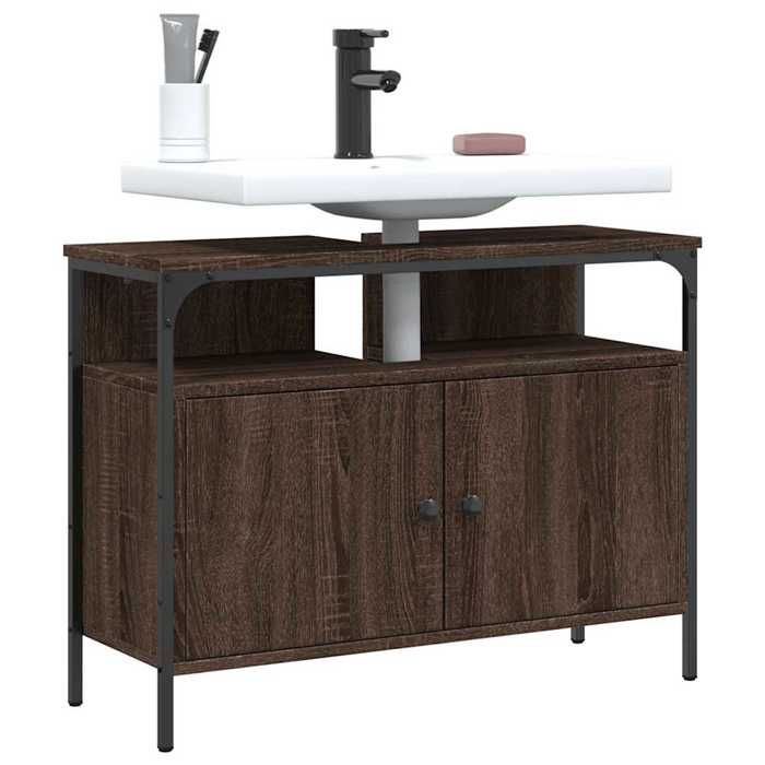 VidaXL Armoire Lavabo de Salle de Bain, Placard sous Vasque avec Porte, Meuble de Rangement, Organisateur de Toilette 842445