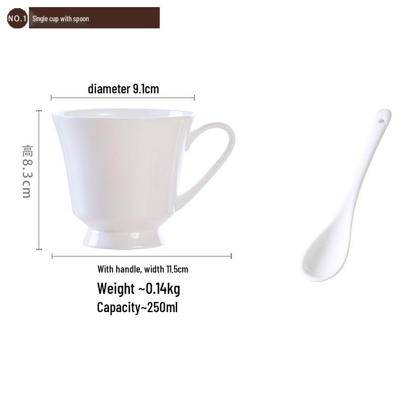 Белая фарфоровая керамическая чашка для латте и чая Default