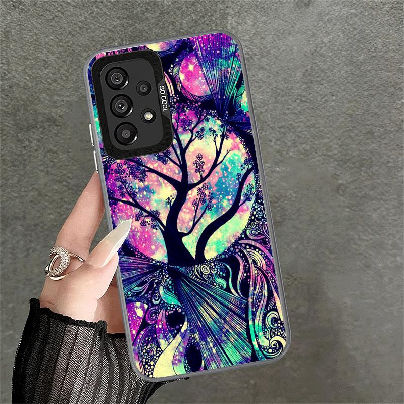 Mandala Sunflower Dreamy Style Shockproof Phone Case for Samsung A17 A16 A15 A14 A37 A57 A36 A56 A26 A35 A55 A25 A34 A54 A24 A13