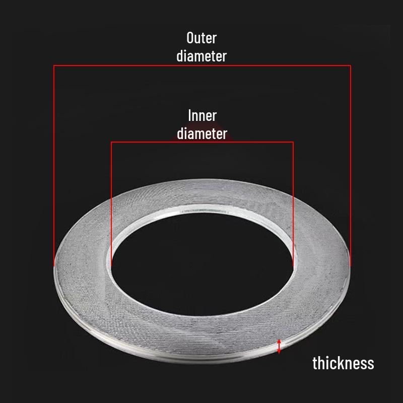 

High-Temperature Graphite Composite Flange Gasket for Valves 0.6-inch DN20 (10 pieces)