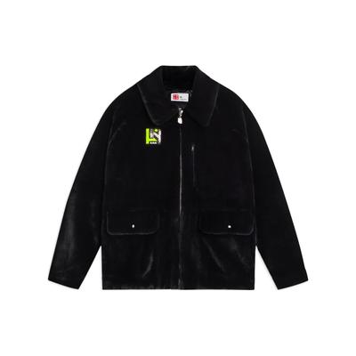 Li Ning Logo Print Solid Color Zipper Loose Jacket Women Jackets Black AFDSB44-3