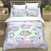 Cartoon Chiikawa Pattern Quilt Cover With Pillowcases 3D Digital Printed Bedding Set Twin Full Queen King Christmas Gift