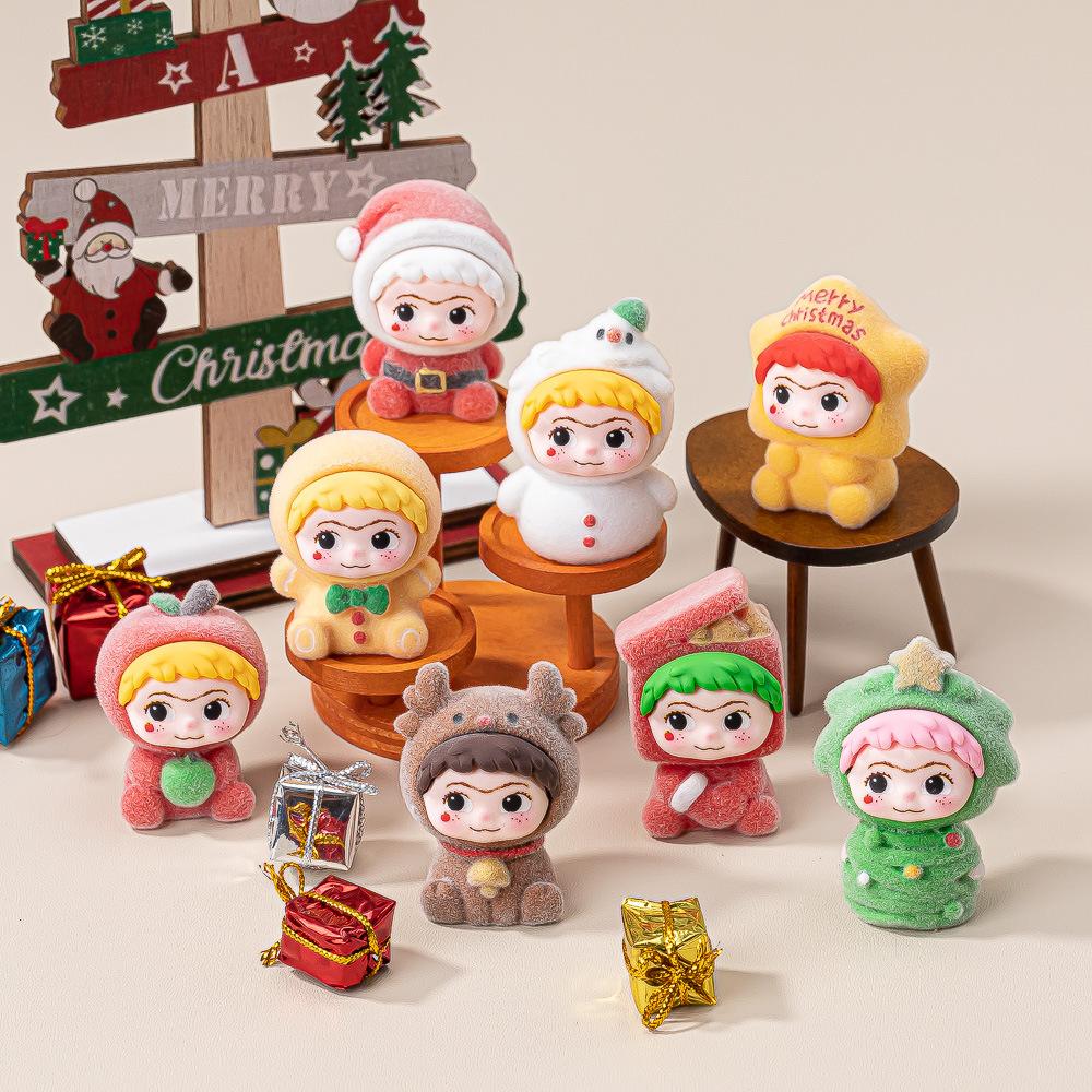 8pcs/Set Christmas Wakuku Action Figure Toy Mini Figurine Desktop Decoration Model Ornaments Toys Boys Girls Christmas Gifts
