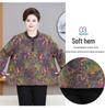 Mom's Plus Size Velvet Thickened Long-Sleeve T-shirt for Middle-Aged & Elderly Women, Warm Round Neck Top