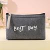 Summer travel makeup bag portable makeup storage bag for going out Canvas coin purse mobile storage bag