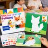Kit de Peinture Puzzle Autocollant 3D pour Enfants Thèmes Animaux Transports avec 8 Motifs Facile à Décoller-Coller Développe la Motricité Fine la Créativité