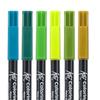 6 feutres - Pointe pinceaux - Koi Coloring Brush Pen Botanic colours - Sakura