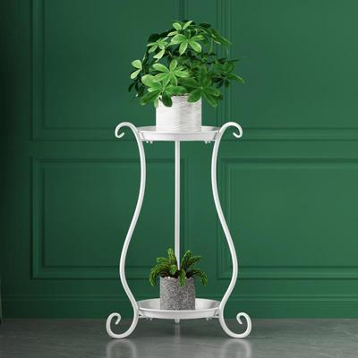 Nordic Gold Metal Floor Plant Stand for Flowers, Greenery, Succulents - Ideal for Living Room or Balcony.