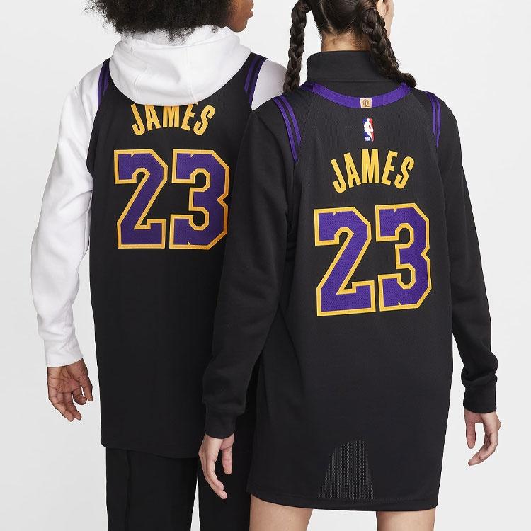 Nike Dri-FIT ADV Lebron James Los Angeles Lakers 2023/24 City Edition NBA Authentic Jersey 'Black' Men's DX8763-012