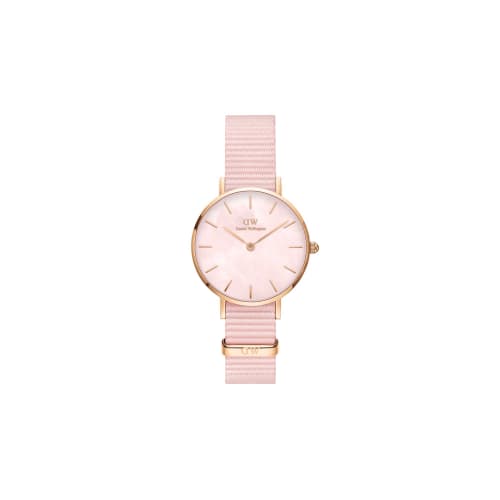 Officially Imported from the Official Shop with a 2-Year Warranty. Daniel Wellington DW Women's Petite 28 Coral RG MOP Watch. This Rose Gold and Pink