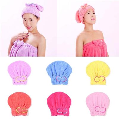 Quick Drying Hair Drying Wrap Towel Hydrophilic Shower Cap Cute Wrap Head Towel Cap  Women