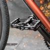 GORIX Bicycle Flat 3 Smooth Lightweight Wide Thin Pins Matte for Road Cross Mountain and Other Bicycles Pedals, Pedals, Bearings, Rotation, Aluminum,