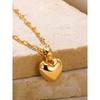 Stainless Steel Gold Beloved Charm Pendant Necklace - Trendy Clavicle Chain for Women & Girls, Holiday Gift
