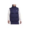 Nike Einfarget bomullsvest med logotrykk og ståkrage for menn yttertøy marineblå FB7374-410