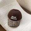 Letter Embroidery Leopard Print Baseball Cap Polyester Spicy Girl Peaked Cap  For Women