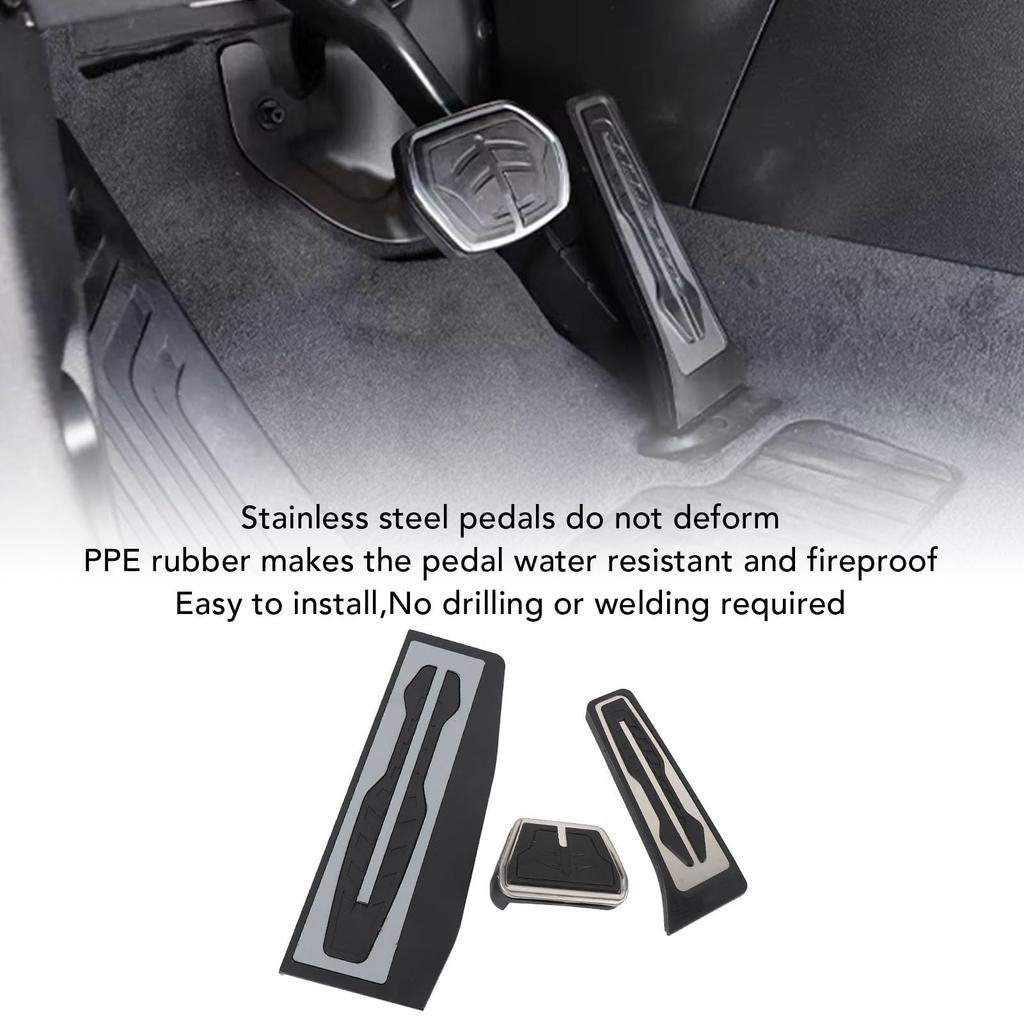 Footrest Gas Brake Pedal Cover Set Rubber Accelerator Brake Pedal Cover for F20 F21 F40 E30 E36 E46 E90 E91 E92 E93 F31 G20 G21 Non-Slip