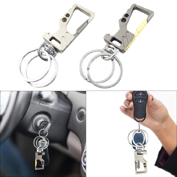 Auto Car Key Holder Car Key Chains Carabiner Clip Metal Keychains Bottle Opener 2 Key Rings for Adult Keychain