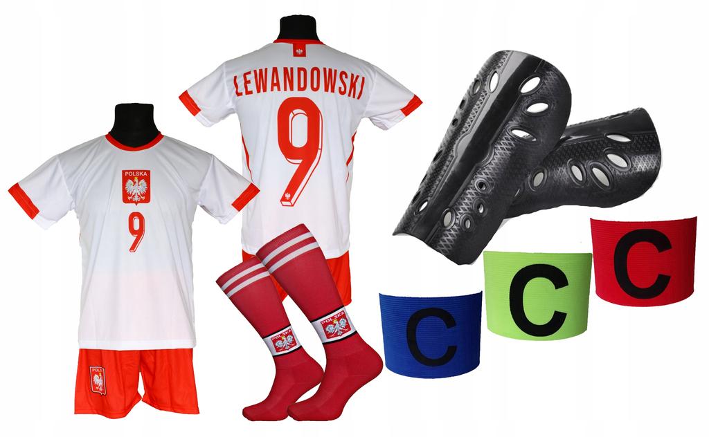 LEWANDOWSKI Children's Football Kit POLAND - OO 140