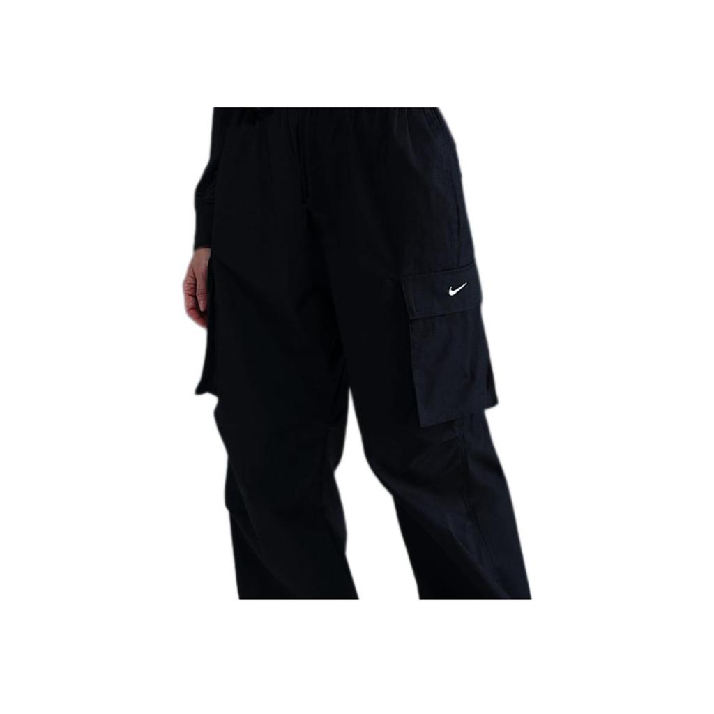 Nike Sportswear Logo Solid Comfortable Casual Work Pants Women Pants Black White IB1059-010