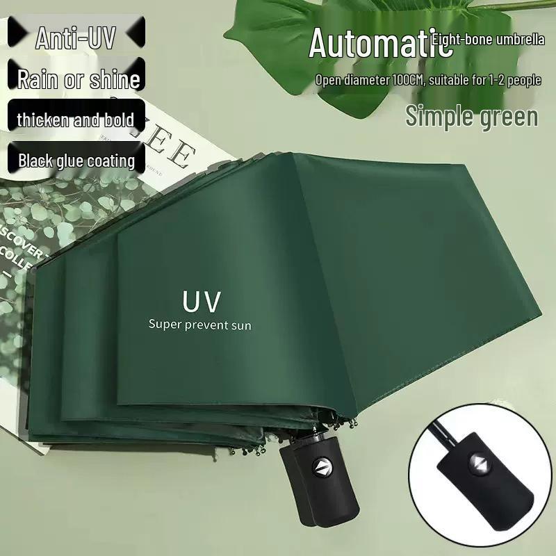 Customizable Automatic Folding UV-Protection Umbrella for Sun and Rain